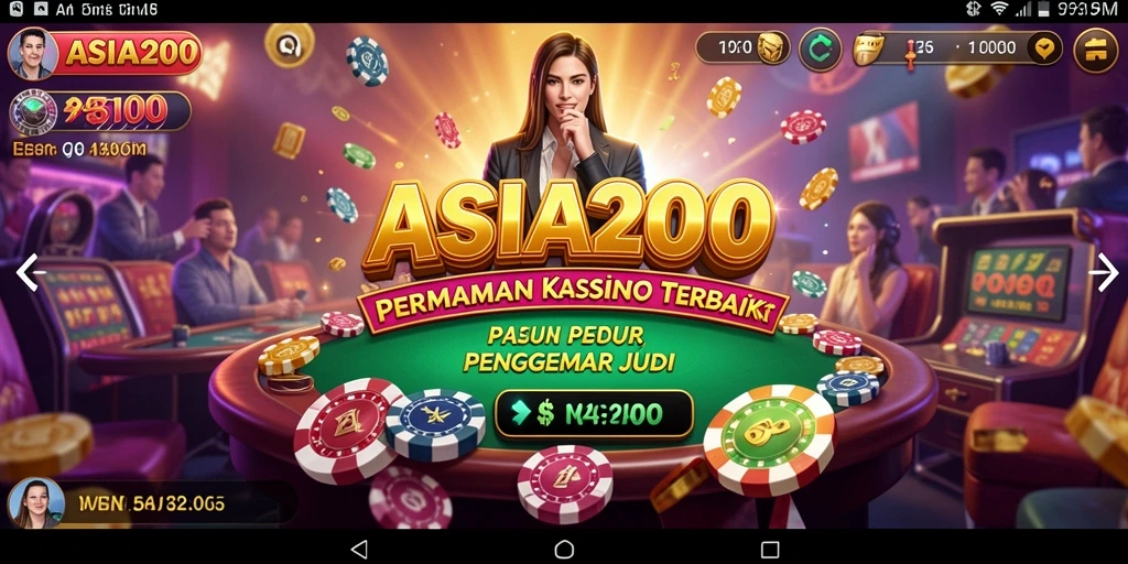 Tampilan gameplay menarik dari ASIA200 dengan berbagai pilihan permainan kasino.