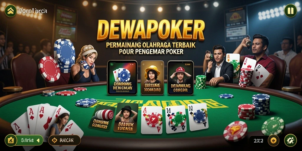 Tampilkan aksi seru gameplay DEWAPOKER dengan pemain lain.