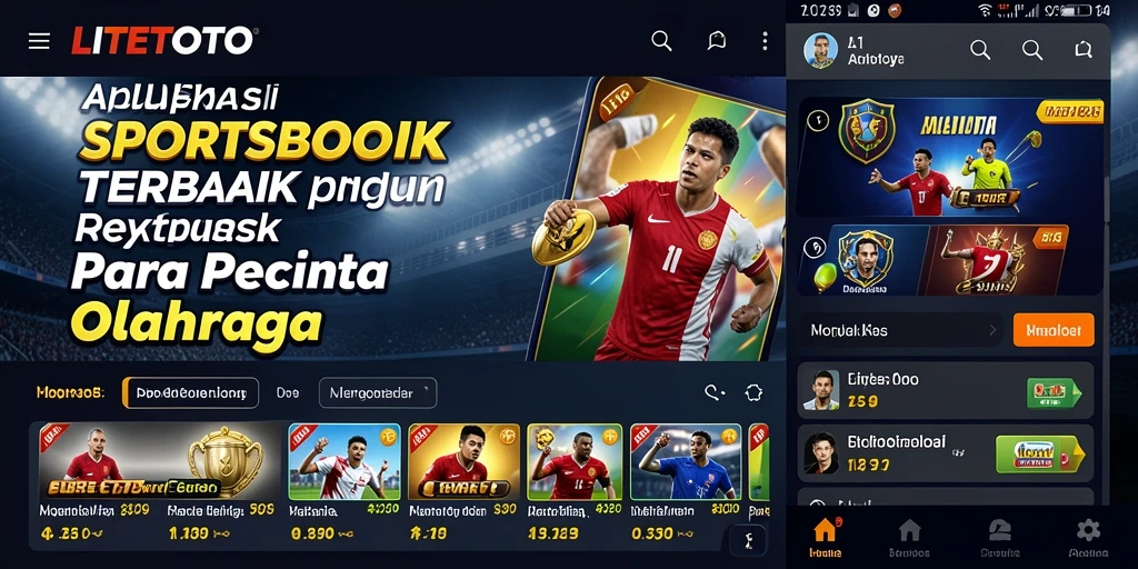 Tampilan antarmuka LITETOTO dengan berbagai opsi taruhan olahraga.