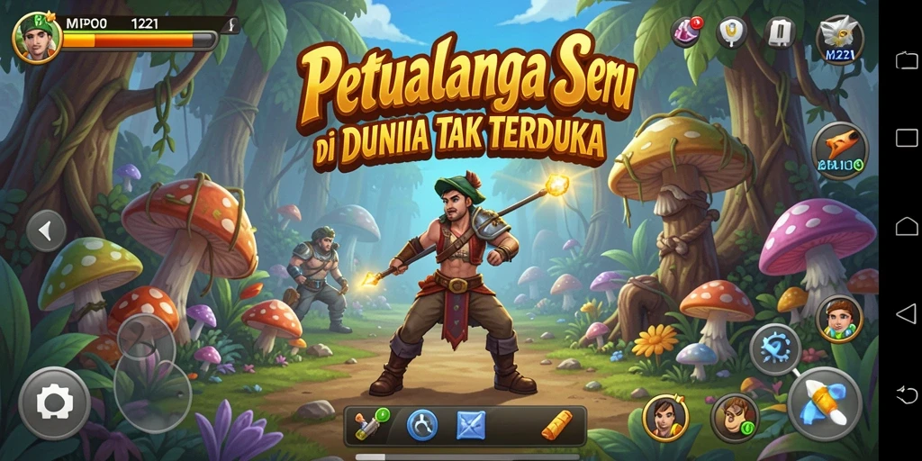 Tampilan gameplay MPO1221 yang menggambarkan petualangan menegangkan.