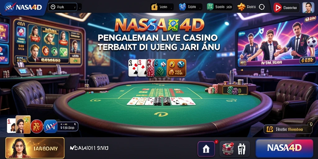 Screenshoot gameplay Live Casino dengan dealer profesional di NASA4D.