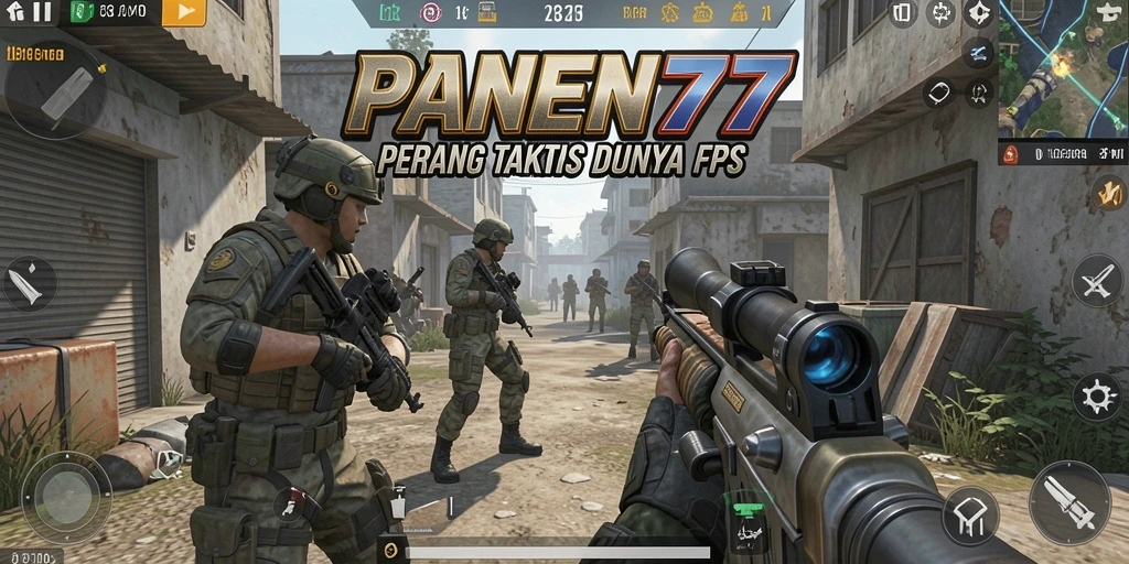 Screenshot PANEN77 menampilkan aksi pertempuran yang mendebarkan dalam game FPS.