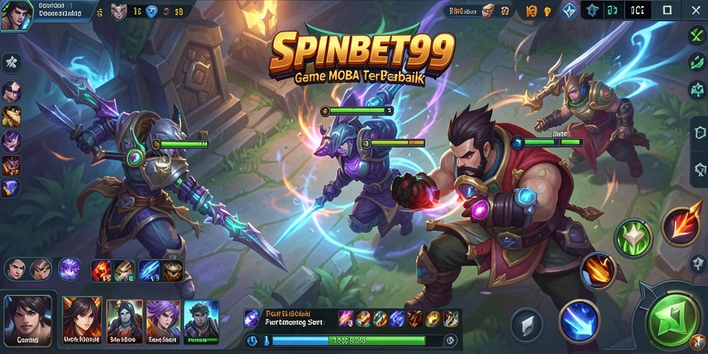 Tampilan dinamis dari gameplay MOBA di SPINBET99