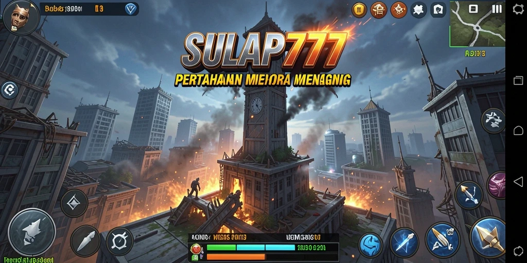 Screenshot gameplay SULAP777 menampilkan pertahanan menara yang strategis.