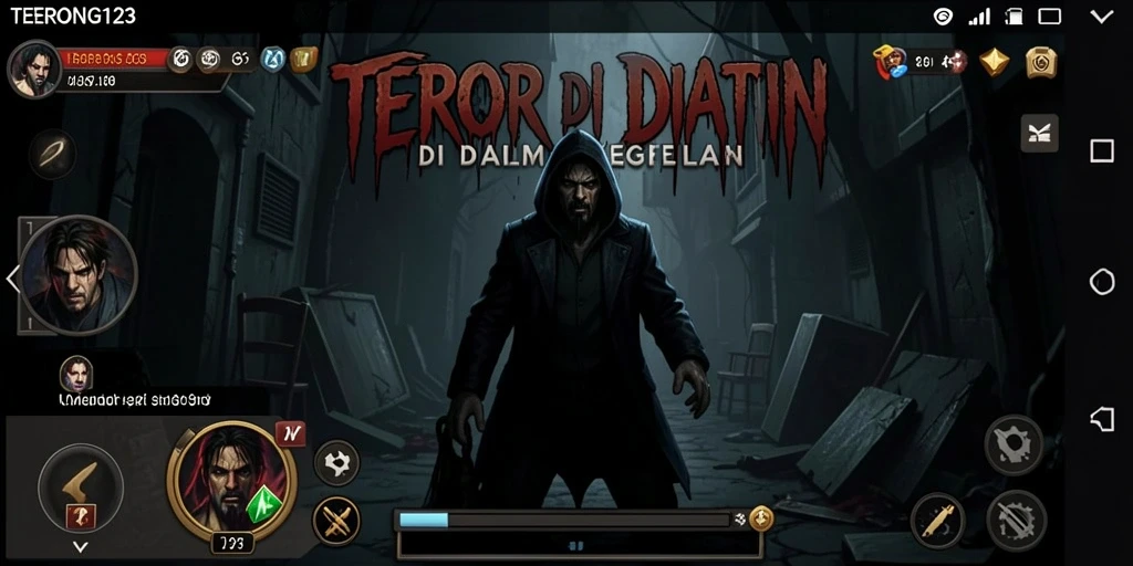 Tangkapan layar gameplay yang menegangkan dalam <strong>TERONG123</strong>, memperlihatkan suasana mencekam.