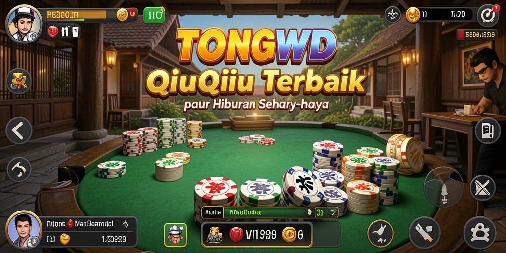 Tampilan menarik dari gameplay QiuQiu di TONGWD.