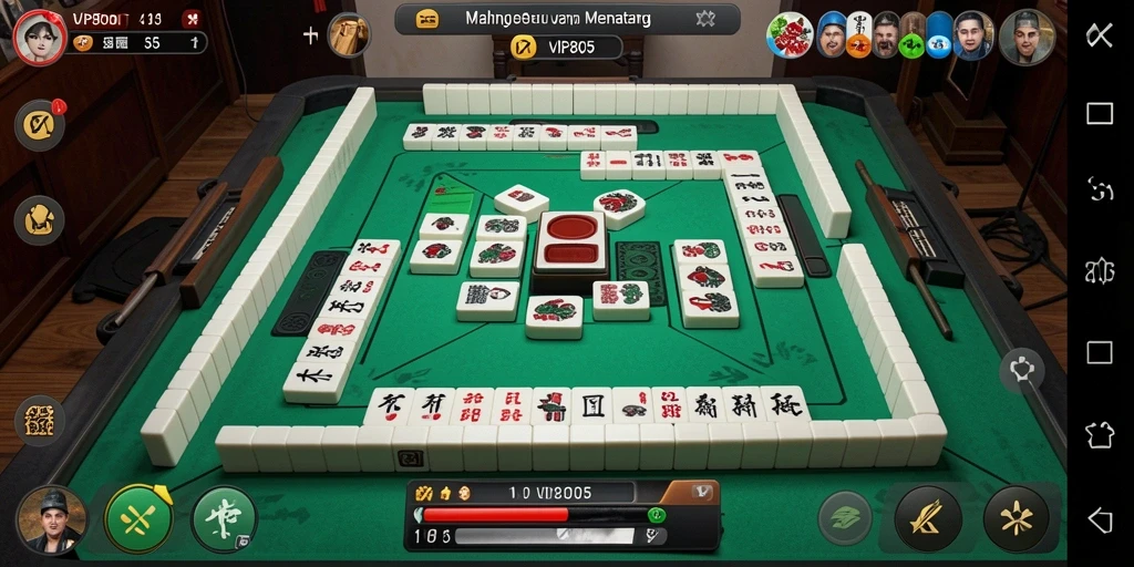 Screenshot VIP805 menampilkan gameplay Mahjong yang mendebarkan.